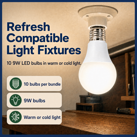 E27 LED Bulb 10-Pack — Flexible Lighting for Compatible Fixtures