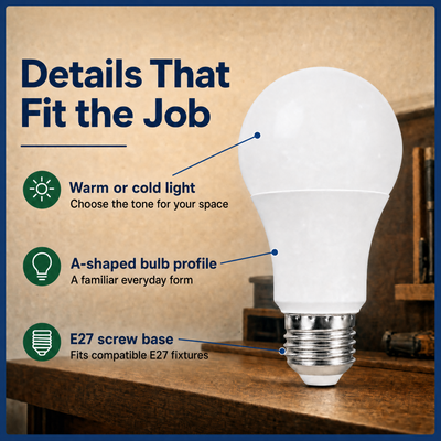E27 LED Bulb 10-Pack — Flexible Lighting for Compatible Fixtures