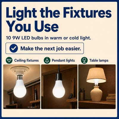 E27 LED Bulb 10-Pack — Flexible Lighting for Compatible Fixtures
