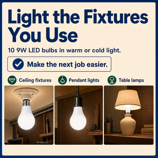 E27 LED Bulb 10-Pack — Flexible Lighting for Compatible Fixtures