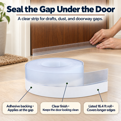 Clear Door Draft Seal — Close the Gap