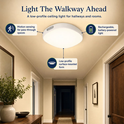 MotionGlow Ceiling Light — Light Where You Need It