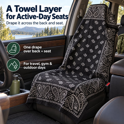 Patterned Seat-Cover Towel — A Towel Layer for Active Days