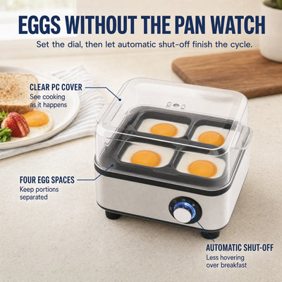 Clear-Top Egg Cooker — Easier Egg Prep
