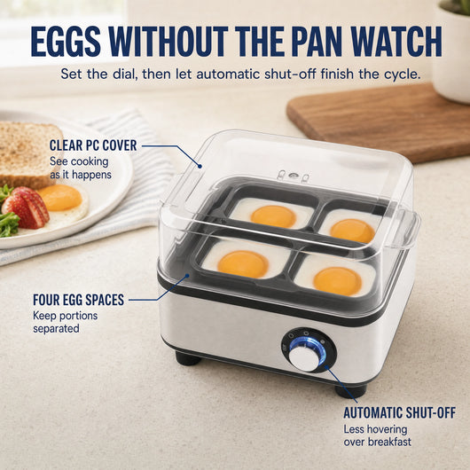 Clear-Top Egg Cooker — Easier Egg Prep