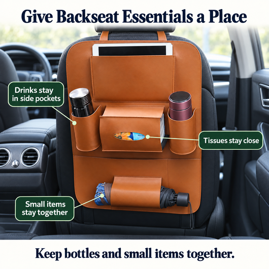 Seatback Organizer — Keep Ride Essentials Together