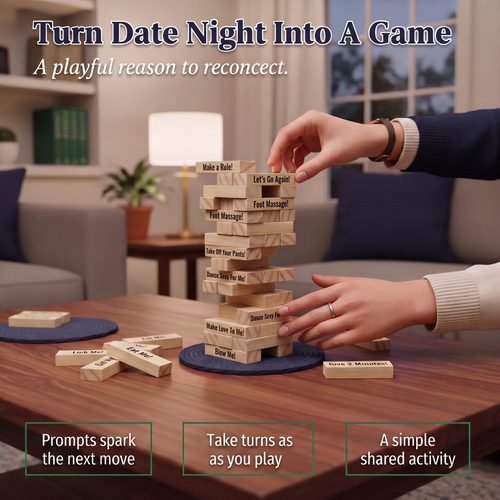 Prompted Tumble Tower — Playful Date Nights