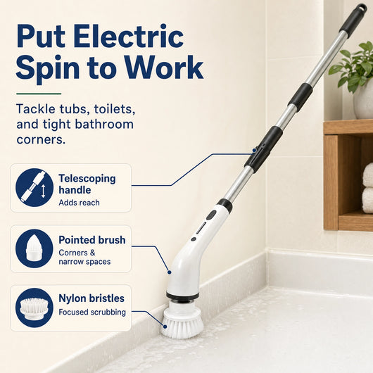 SpinReach Scrubber — Focused Cleaning