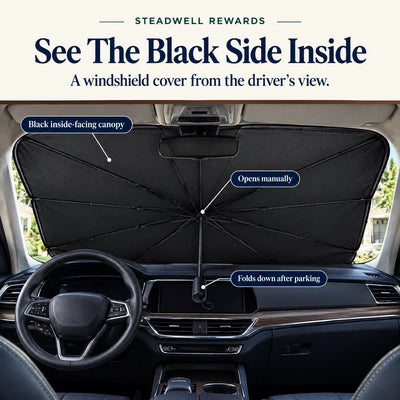 Windshield Shade Umbrella — Easy Parked-Car Cover