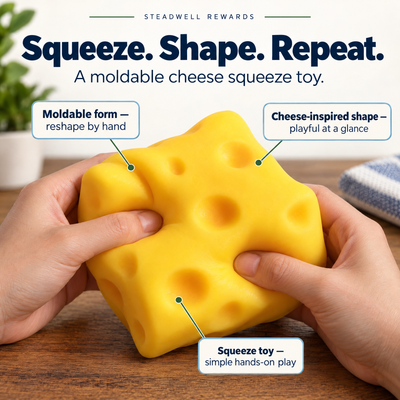 Moldable Cheese Squeeze Toy — Squeeze & Shape