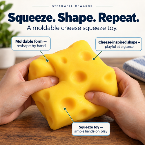 Moldable Cheese Squeeze Toy — Squeeze & Shape