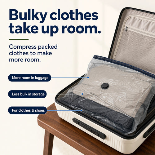 Space-Saving Compression Bags — More Room from Thin Air