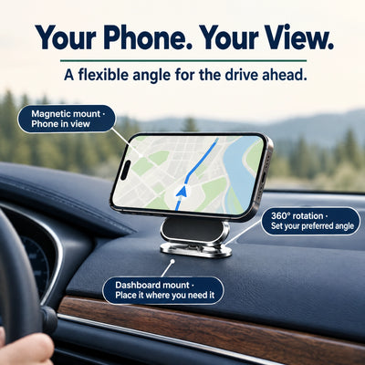 PivotView Magnetic Dash Mount — Flexible Viewing