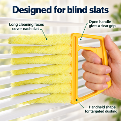 Blind-Slat Cleaner — Reach Dust Between the Slats