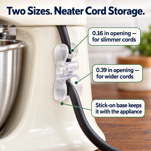 Stick-On Appliance Cord Wrap Set — A Tidier Counter