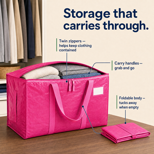 FoldAway Storage Tote — Pack More, Store Smarter