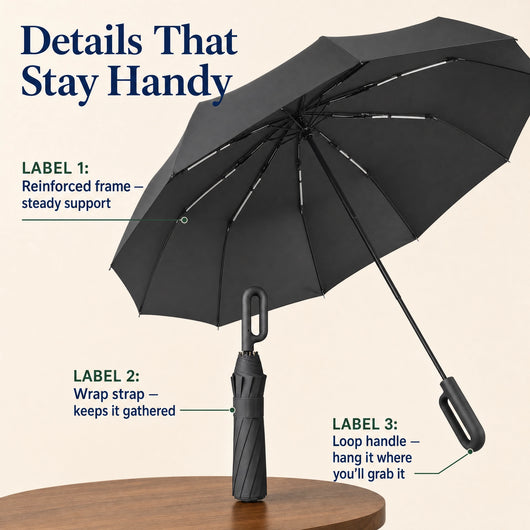 LoopCarry Umbrella — Rain Coverage That Hangs Up