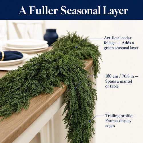 Cedar Mantel Garland — Table-to-Mantel Décor