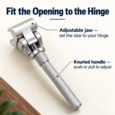Hinge-Gap Wrench — Set the Opening