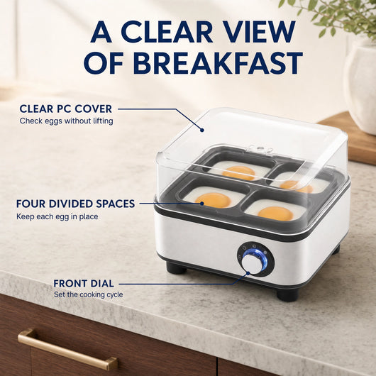 Clear-Top Egg Cooker — Easier Egg Prep