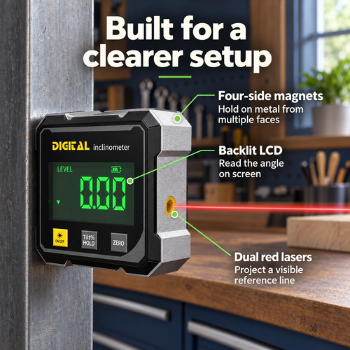 Magnetic Digital Angle Gauge — A Clearer Setup Reference