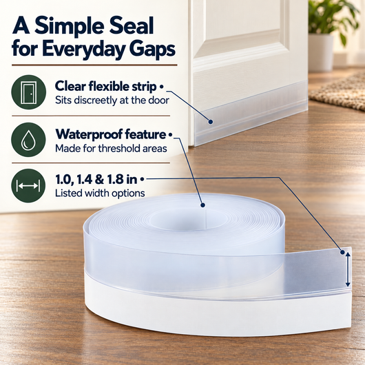 Clear Door Draft Seal — Close the Gap
