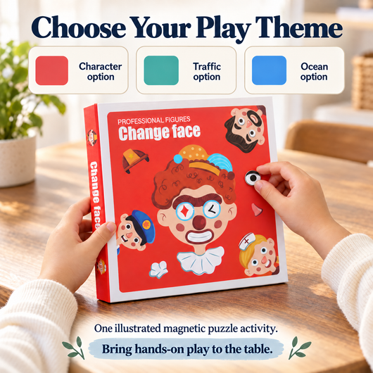Themed Magnetic Puzzle Activity — Choose a Play Theme