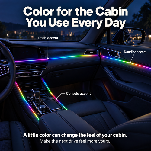 Cabin Accent Light Strip — Color for Every Drive