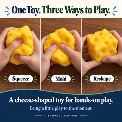 Moldable Cheese Squeeze Toy — Squeeze & Shape