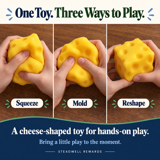 Moldable Cheese Squeeze Toy — Squeeze & Shape