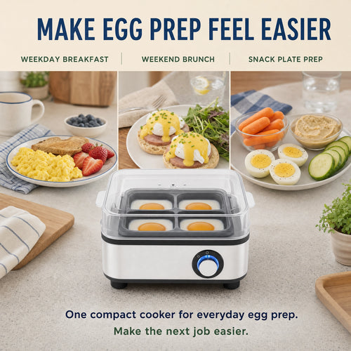 Clear-Top Egg Cooker — Easier Egg Prep