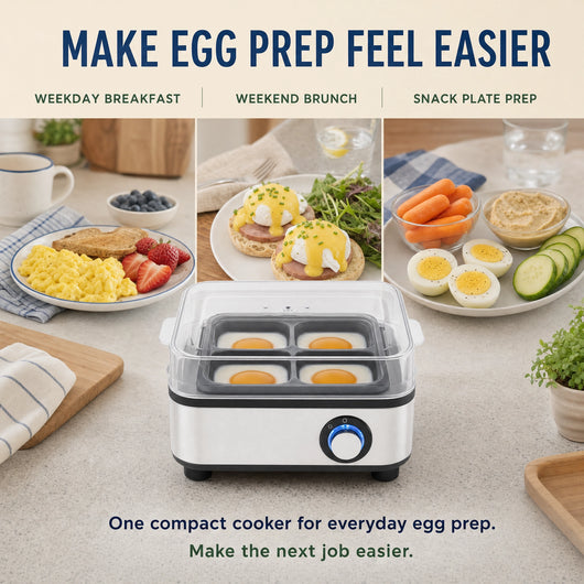 Clear-Top Egg Cooker — Easier Egg Prep