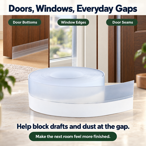 Clear Door Draft Seal — Close the Gap