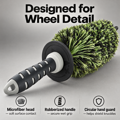 Microfiber Wheel Brush — Cleaner Reach Between Spokes