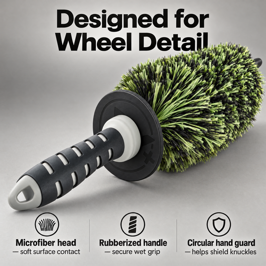 Microfiber Wheel Brush — Cleaner Reach Between Spokes