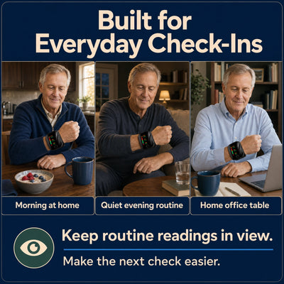 ReadWell Wrist Monitor — Readings at a Glance