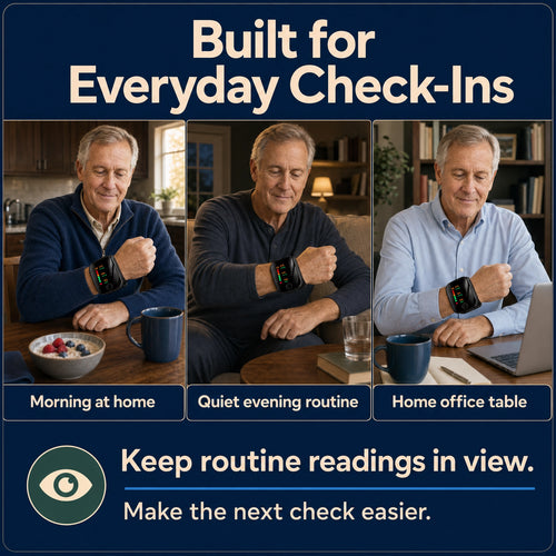 ReadWell Wrist Monitor — Readings at a Glance