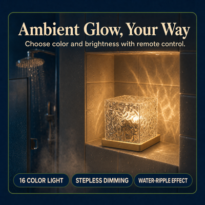 RippleGlow Cube Lamp — Adjustable Color Ambience
