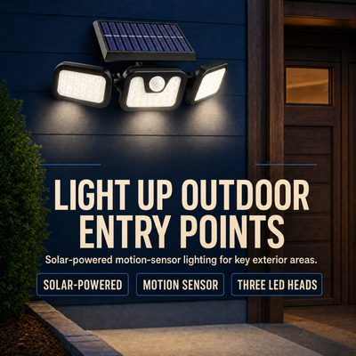TriBeam Solar Wall Light — Practical Light Where You Need It